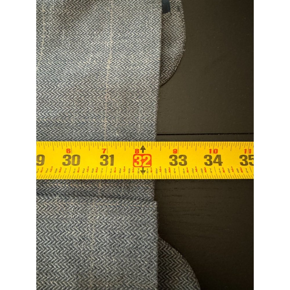 Jos‎ A Bank Silk Wool Sport Coat Mens 42L Herringbone Windowpane Jacket Blazer - Picture 15 of 16